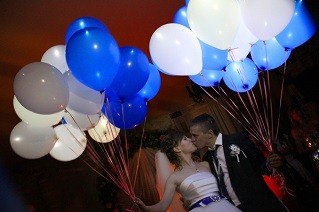 Светодиодные шары на свадьбу