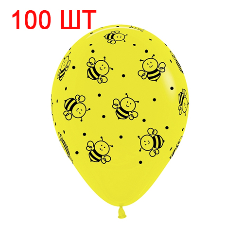 100 шариков с пчелками