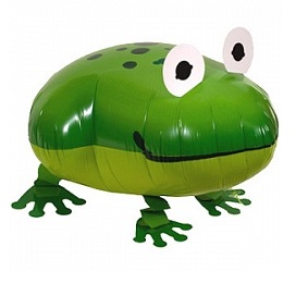 Купить ходячий шарик на день рождение ребенку "Лягушка зеленая" в интернет-магазине Шары-и-Шарики.ру