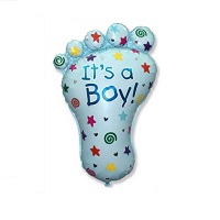 Купить фольгированный шар на встречу из роддома "Ступня мальчика 89 см" в интернет-магазине Шары-и-Шарики.ру