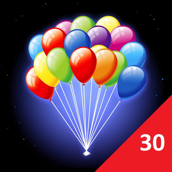 Светодиодные воздушные шары 30 штук купить в компании Шары и Шарики.
