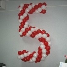Цифра пять из воздушных шариков l 5 из шаров на юбилей
