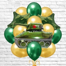 Букет из шаров "Т-34, золото"