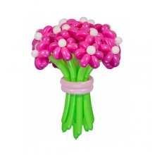 Букет Розовые ромашки шарики в виде цветов