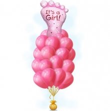 Ступня девочки розовая – на выписку шары