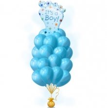 Ступня мальчика голубая – на выписку шары