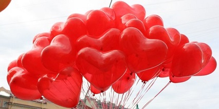 Воздушные шары сердце купить 25 штук в Москве