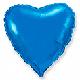 Голубое фольгированное сердце